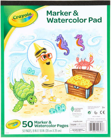 Crayola Marker & Watercolor Pad 10"X8"