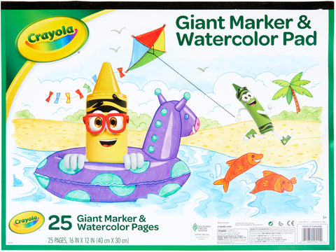 Crayola Marker & Watercolor Pad 16"X12"