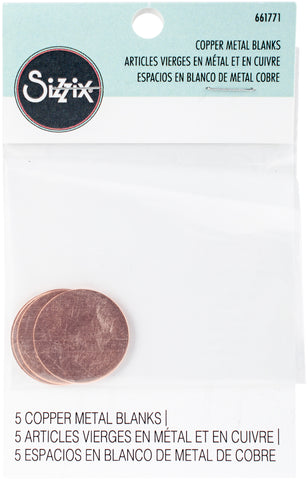 Sizzix Copper Metal Blanks 5/Pkg