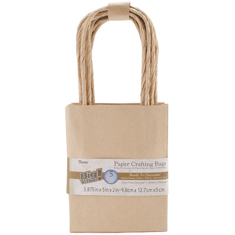 Darice Paper Bags 3.875"X5.125"X2" 5/Pkg