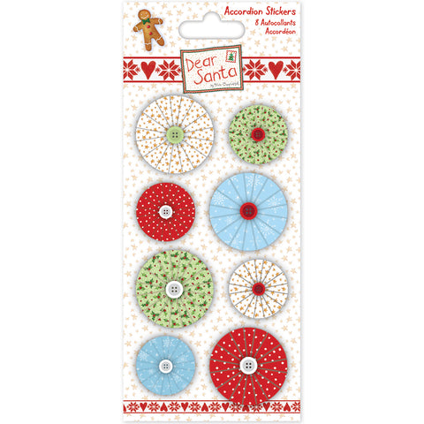Helz Dear Santa Accordion Stickers 8/Pkg