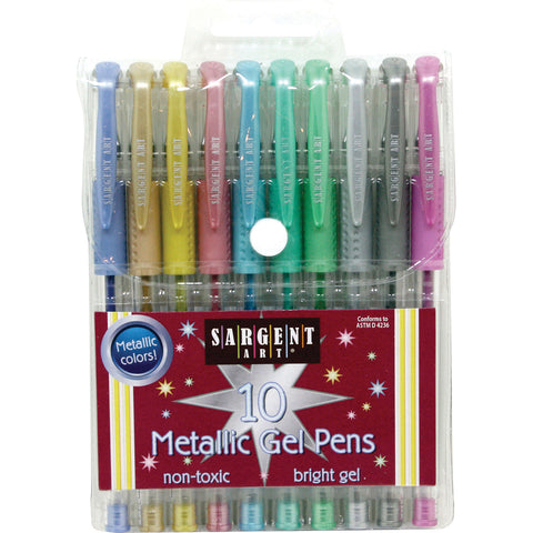 Sargent Art Metallic Gel Pen Set 10/Pkg
