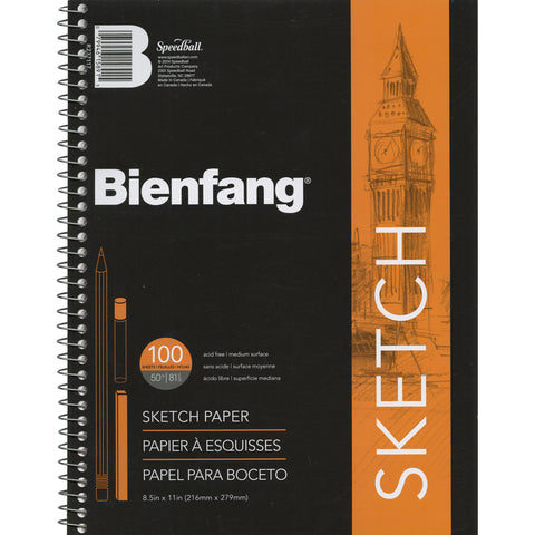 Bienfang Spiral Sketch Book 8.5"X11"