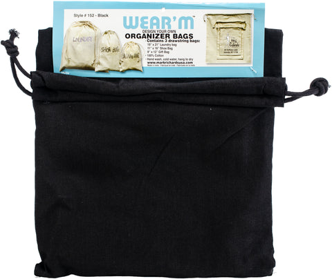 Organizer Bag W/Drawstring 3/Pkg