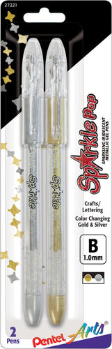Pentel Sparkle Pop Metallic Gel Pens 1.0mm 2/Pkg