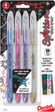 Pentel Sparkle Pop Metallic Gel Pens 1.0mm 4/Pkg