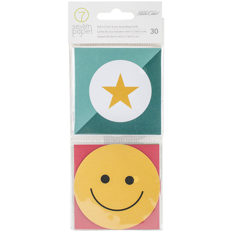 Seven Paper Darcy Journaling Cards 3"X3" 30/Pkg