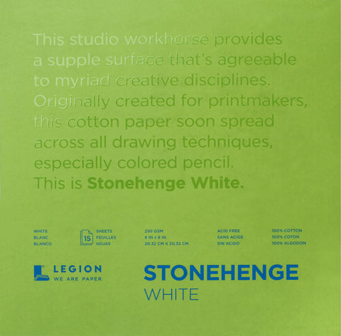 Stonehenge Paper Pad 8"X8" 15 Sheets/Pkg