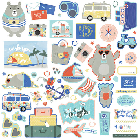 Let's Go! Stickers 12"X12"
