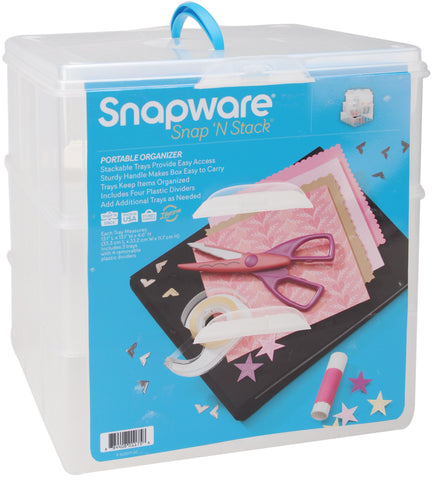 Snap 'n Stack Craft Organizer Large Square 3 Layers