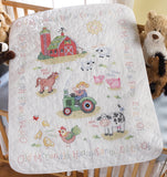 Bucilla Stamped Crib Cover Cross Stitch Kit 34"X43"