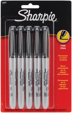 Sharpie Fine Point Permanent Markers 5/Pkg
