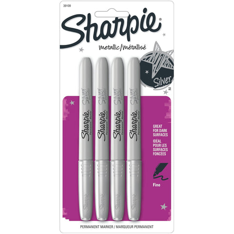 Sharpie Metallic Fine Point Permanent Markers 4/Pkg