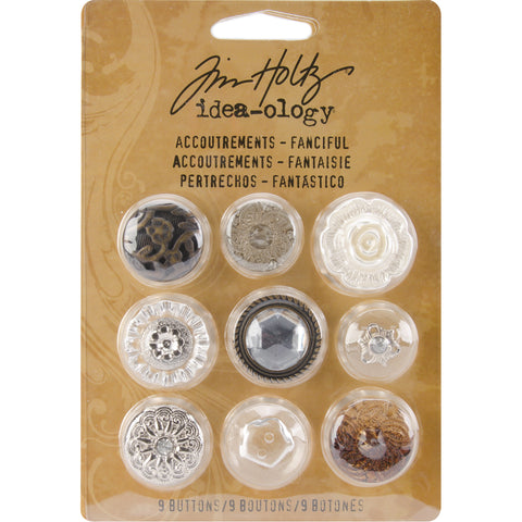 Idea-Ology Accoutrements Buttons 9/Pkg