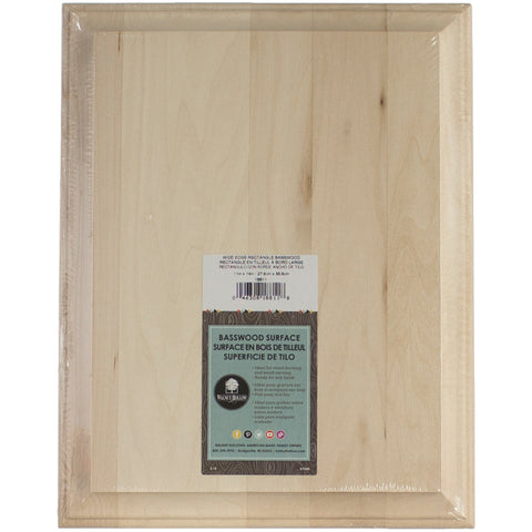 Basswood Rectangle Plaque Wide Edge