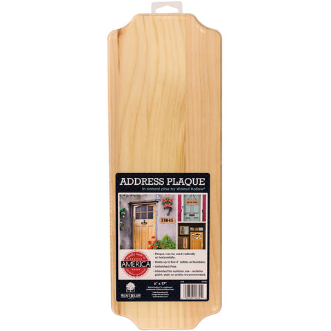 Pine Address Plaque