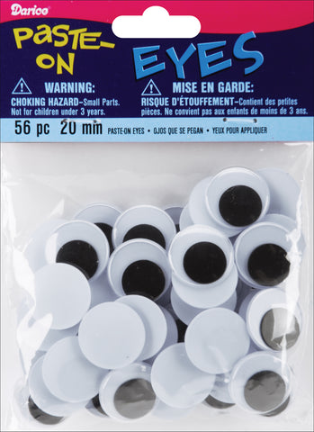 Paste-On Wiggle Eyes 20mm 56/Pkg