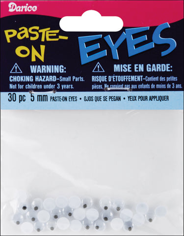 Paste-On Wiggle Eyes 5mm 30/Pkg