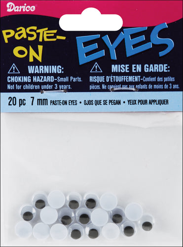 Paste-On Wiggle Eyes 7mm 20/Pkg