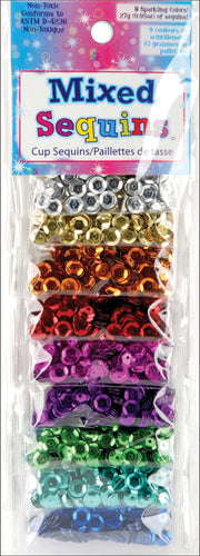 Mixed Sequins 3g 9/Pkg