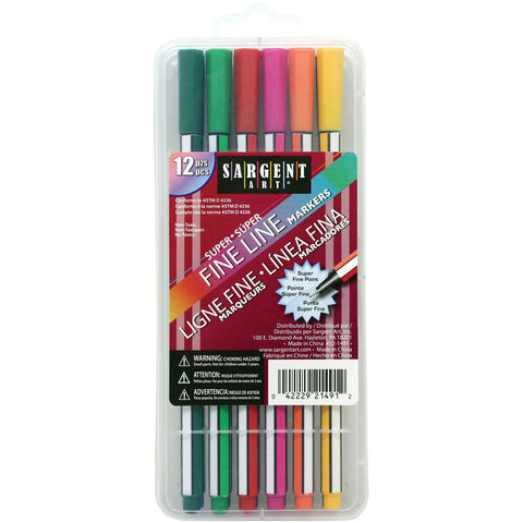 Fine Line Markers 12/Pkg