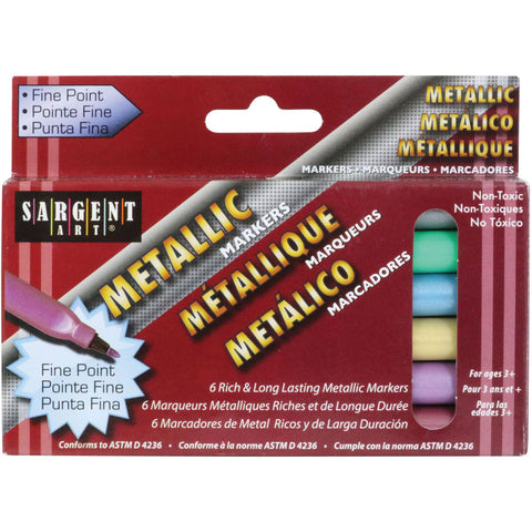 Liquid Metals Fine Point Markers 6/Pkg