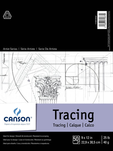 Canson Artist Series Tracing Paper Pad 9"X12"
