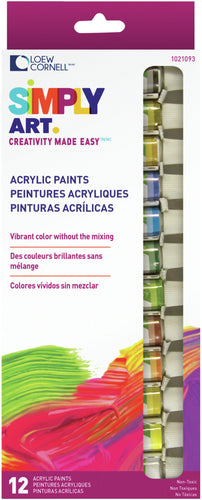 Simply Art Acrylic Paints 12ml 12/Pkg