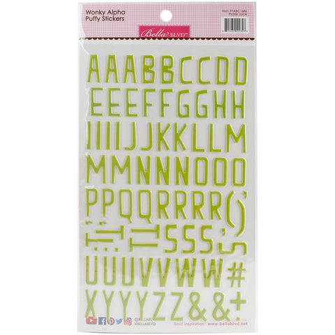 Wonky Alpha Puffy Stickers