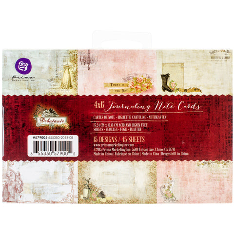 Prima Marketing Journaling Notecards Pad 4"X6"
