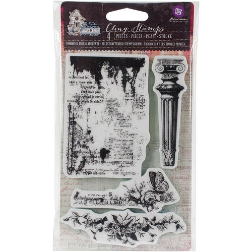 Garden Fable Cling Rubber Stamps 4"X6"