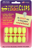 StikkiCLIPS Self-Stick Reusable Paper Holders 10/Pkg