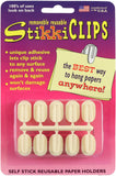 StikkiCLIPS Self-Stick Reusable Paper Holders 10/Pkg