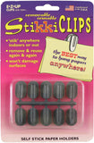 StikkiCLIPS Self-Stick Reusable Paper Holders 10/Pkg