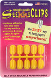 StikkiCLIPS Self-Stick Reusable Paper Holders 10/Pkg