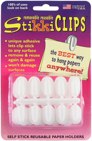 StikkiCLIPS Self-Stick Reusable Paper Holders 30/Pkg