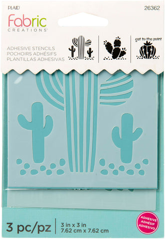 Fabric Creations Adhesive Stencil 3"X3"