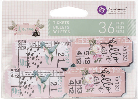 Prima Marketing Havana Die-Cut Paper Tickets 36/Pkg