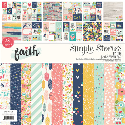 Simple Stories Single-Sided Paper Pad 12"X12" 48/Pkg