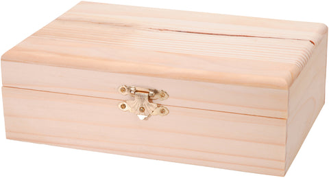 Wood Hinged Box W/Clasp