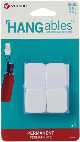Velcro(R) Brand HANGables Permanent Small Hook 2/Pkg