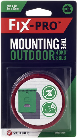 Velcro(R) Brand Fix-Pro Outdoor Mounting Tape 1"X6.5'