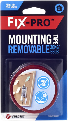 Velcro(R) Brand Fix-Pro Removable Mounting Tape 1"X6.5'
