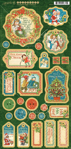 Christmas Magic Chipboard Die-Cuts 6"X12" Sheet