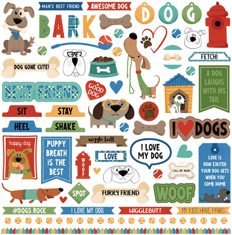 Fetch Stickers 12"X12"