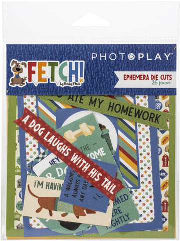 Fetch Ephemera Cardstock Die-Cuts 26/Pkg