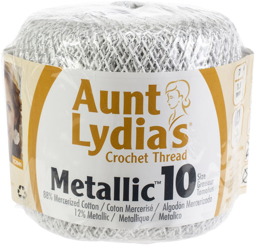 Aunt Lydia's Metallic Crochet Thread Size 10