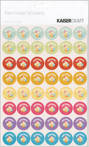 Reminder Stickers 8.25"X5.75" Sheets 3/Pkg