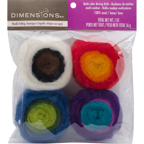 Dimensions Feltworks Roving Rolls 2oz 4/Pkg