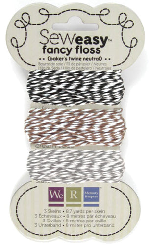 We R Sew Easy Fancy Floss 8.7yd Ea 3/Pkg
